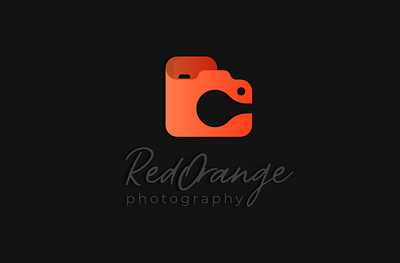 Red Orange Photography Logo 3d animation branding design graphic graphic design logo modern motion graphics ui unique