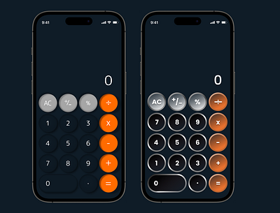 Redesign Iphone Calculator 3d animation calculator graphic design iphone motion graphics ui uiux ux