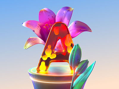 3D Flower 3d 4d bank cinema4d finance flower graphic design octanerender
