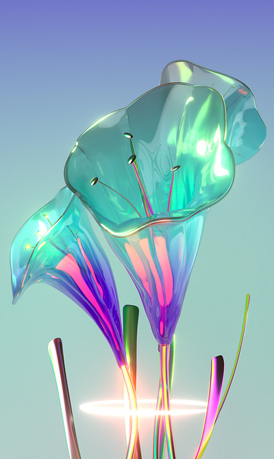 3D Flower 3d 4d bank ci cinema4d design finance flower graphic design illustration ui
