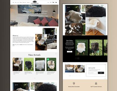 The Luxury Sheepskin Company Modern Website branding design develop ecommerce identity logo shopify website website design website development woocommerce wordpress