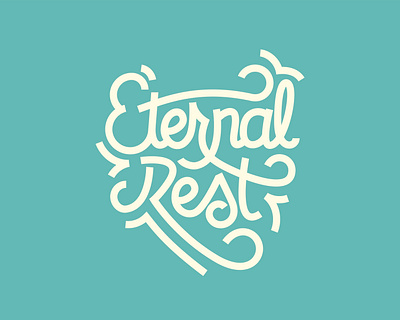 Eternal Rest branding calligraphy design eternal font graphic design handrawn illustration lettering logo logotype rest