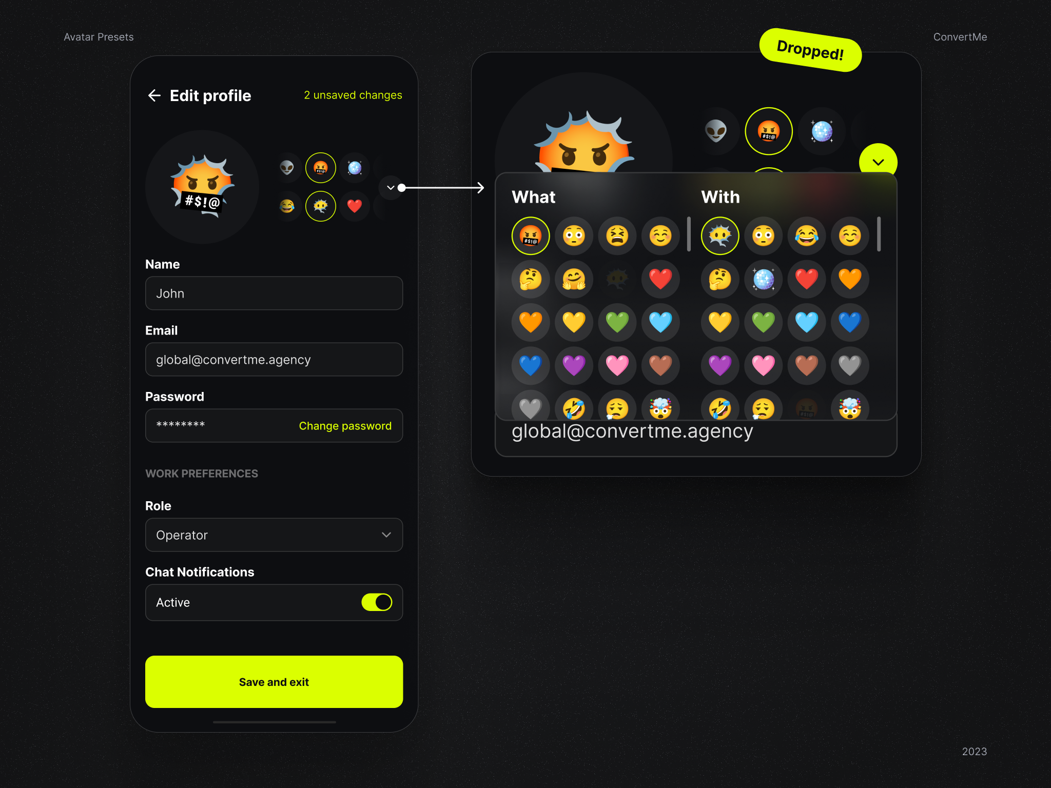 Emoji Kitchen in User Profile design emoji emoji kitchen mobile app settings ui user profile