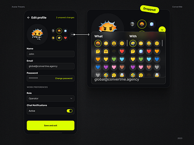 Emoji Kitchen in User Profile design emoji emoji kitchen mobile app settings ui user profile