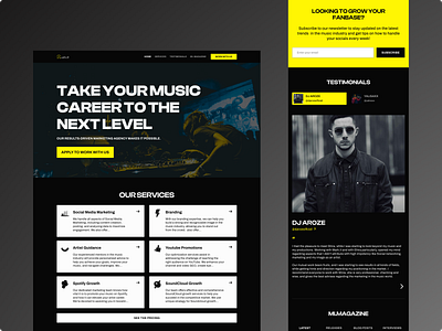 Mark.it Home Page Redesigned aida home page marketing music marketing ux ui design web design