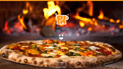 PH+ Pizza H branding fast food graphic design logo menu social media ads