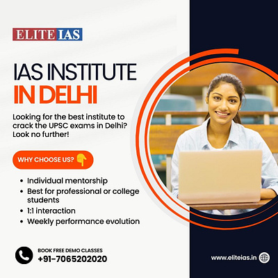 IAS Institute in Delhi branding design graphic design