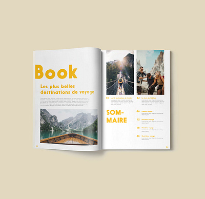 Graphic design of a magazine book booklet branding brochure design destination graphic design layout magazine pages print travel