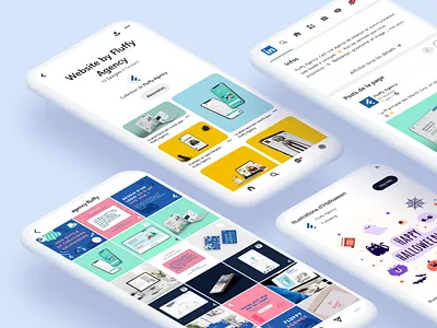 Fluffy Agency social media mockup branding graphic design instagram iphone mockup pastel phone social media