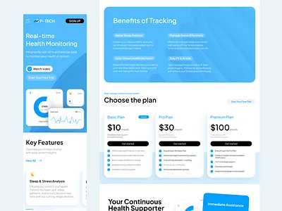 Health tech Landing page analysis biotech chemistry diagrams digital healthcare genetics health monitoring health state analysis healthcare healthy lifestyle home page landing page longevity medical care medical metrics real time science uxui web development website design