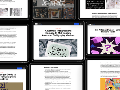 AIGA — Web Design. Blog Page & Resources. aiga behance blog clean design minimal typography ui web design website