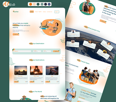 Travel Landing Page Design branding landing page travel travel design ui web design website