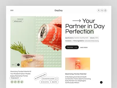 DayDay- e commerce Website e commerce ecommerce ecommerce website header homepage landing page product website web website website design