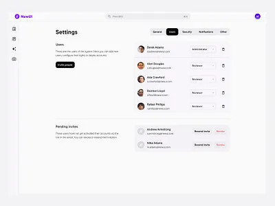 Settings Page //NewUI accounts b2b crm design system erp interface saas setting settings page settings ui ui ux