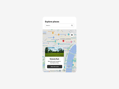 Map view dailyui location map modal popup tourism