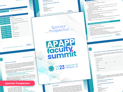 Sponsor Prospectus agenda booklet catalogue clean conference faculty form graphic design prospectus simple sponsor