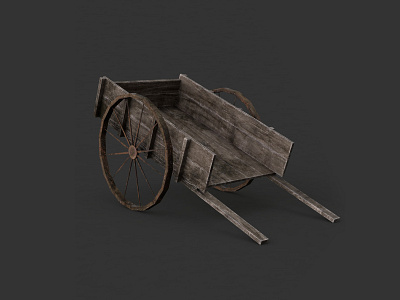 Cart model. Props for game 3d 3dmodel cinema4d design modeling render