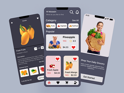 Food Delivery Mobilee Apps app design ui ux