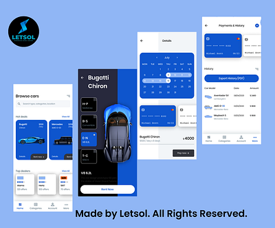 Mobile App UI & UX Designer for Android & iPhone Made By Letsol. app branding design graphic design illustration logo typography ui ux vector