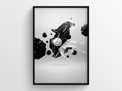 Photography meets Cinema 4D poster 3d black cinema 4d design competition graphic design photography poster white