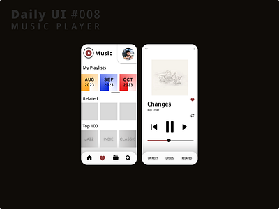 Daily UI #009 Music Player daily ui music player