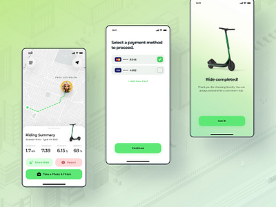 Scooter Rental App app branding design listing rental scooter ui ux