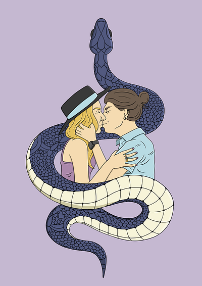 Snake Illustration illustration lgbt
