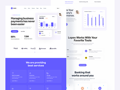 SaaS Landing Page - Lopex business colorful design design headerpage landing page landing page design minimal design saas saas business website saas design saas landing page saas landing page design saaswebsite ui uidesign uiux design web webdesign