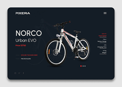 Bicycle Landing Page design logo ui ux