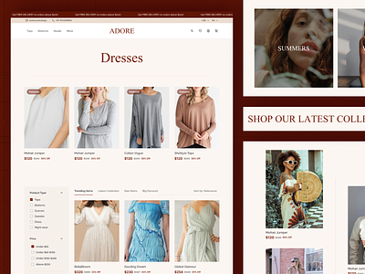 Fashion E-Commerce, Product List Page cards clothing ecommerce ecommerce website fashion fashion catalogue fashion ecommerce marketplace online store product product catalogue product list product list page product page shop shopping store ui design web design web layout