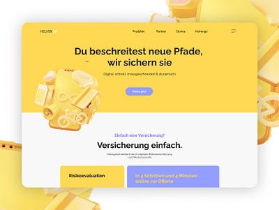 InsureTech Website Branding 3d branding ui