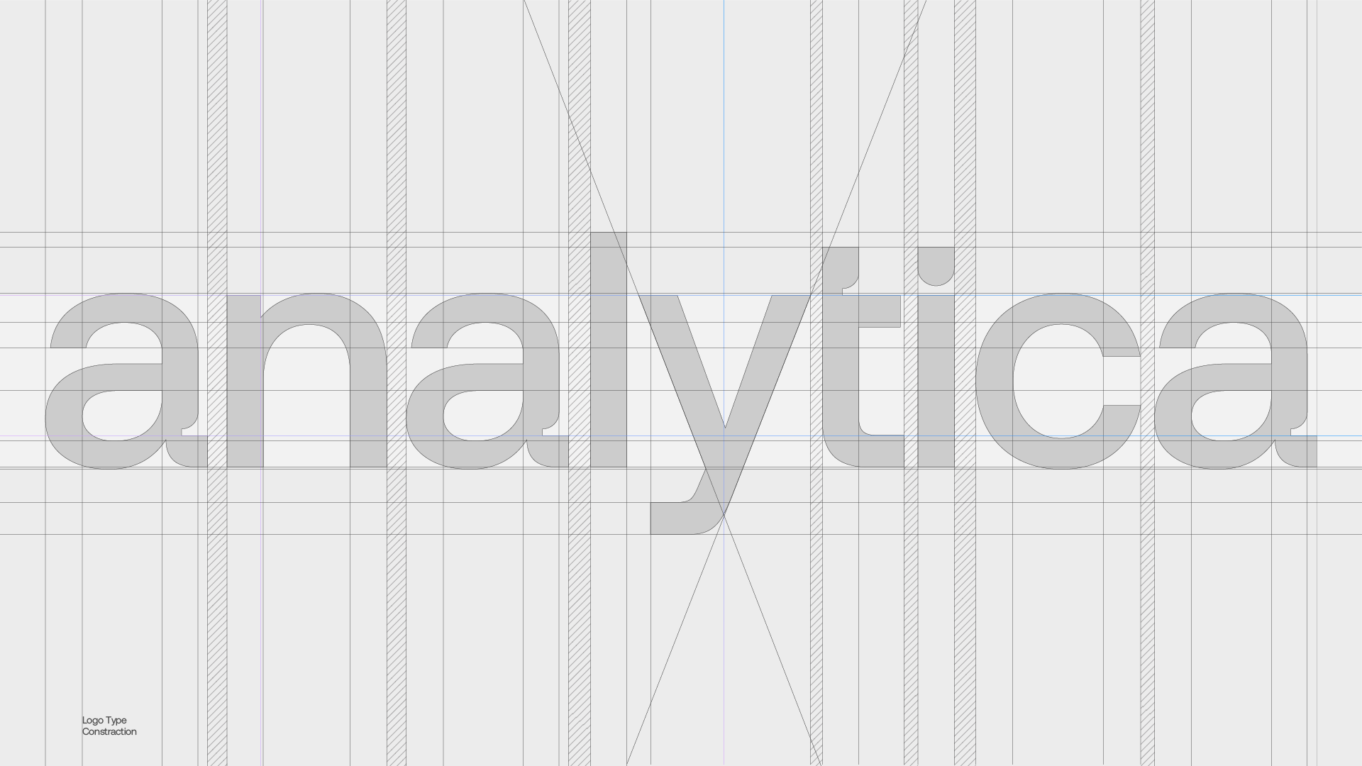 Analytica Logo Mark constraction branding grid grid logo logo constraction logo mark logo wordmark startup text typography wordmark
