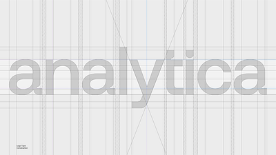 Analytica Logo Mark constraction branding grid grid logo logo constraction logo mark logo wordmark startup text typography wordmark