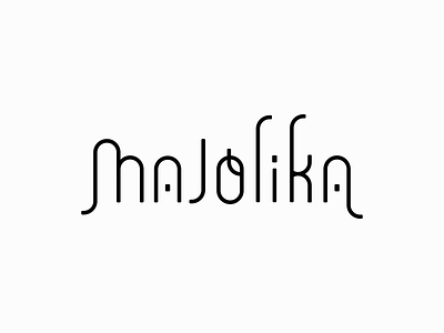 Majolika - logo redesign art blackwhite branding ceramics design flat graphic design lettering logo studio typography ui vector