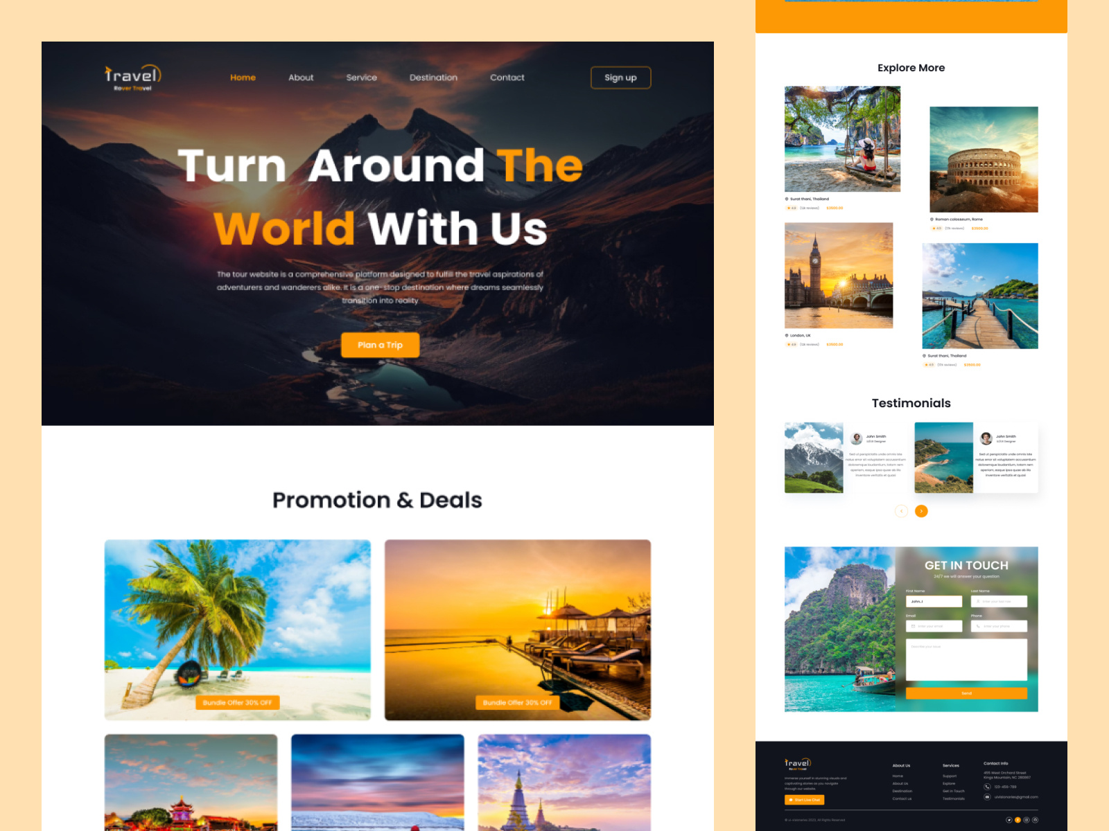 Travel Agency Website Design dailyui design designinspiration dribbble graphic design interface landing page design ui ui ux uidesign uidesigner uitrends uiux uiuxdesign userexperience uxdesigner web design webdesigner website websitedesign