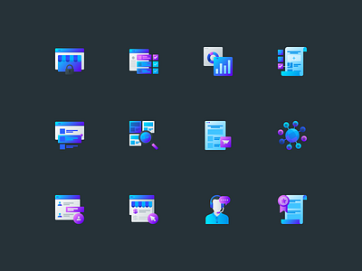 Sponsolo Icon Set 02 email homepage icon icon set illustration landing page newslettr sponsolo ui ux