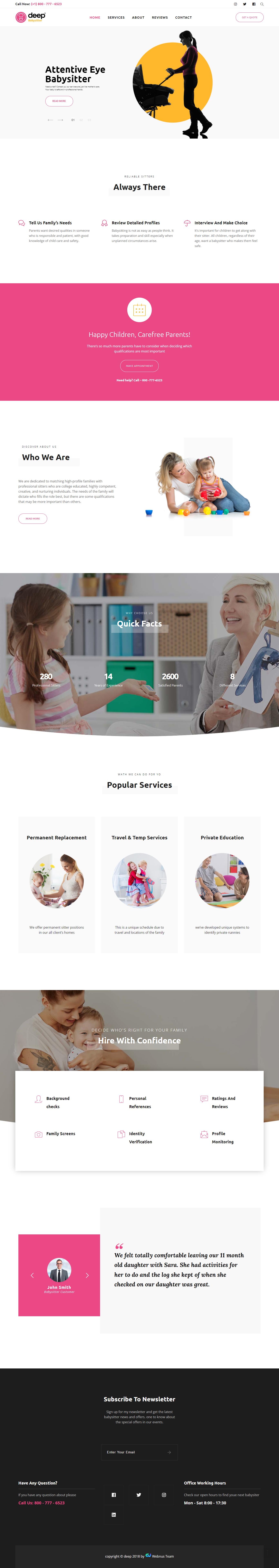 BABYSITTER WEBSITE DESIGN design elementor elementor pro landing page design webdesign webdevelopment wordpress