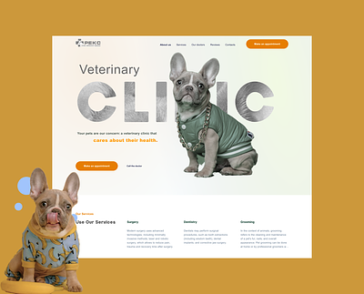 Landing page Veterinary Clinic clinic landing pet ui design pet clinic veterinary