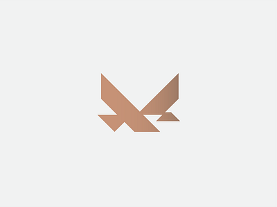 Eagle animal bird of prey branding elegant fly freedom geometry graphic design icon illustration logo mark minimalist modern origami simple sky speed ui wings