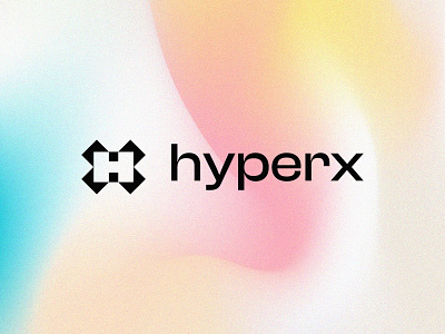 Hyperx abstract ai banking branding clever finance fintech futuristic gradient growth h letter logo minimal modern money payment saas technology x