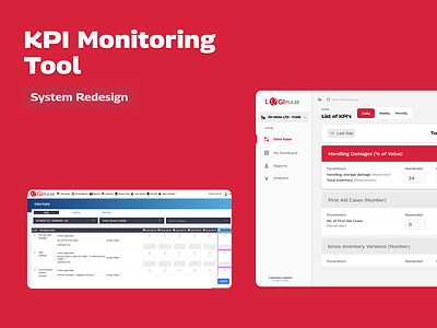 KPI Monitoring System business redesign system revamp ui ux design