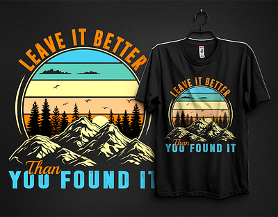 RETRO VINTAGE OUTDOOR T-SHIRT DESIGN adventure apparel branding camping clothing design explore fashion graphic design hiking hunting illustration landscape mountains nature naturelovers outdoors photography travel vector