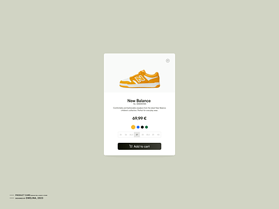 Product card design design e commerce e shop product card shoe online store ui web design