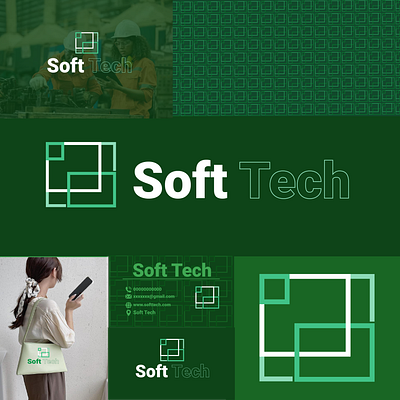 Soft Tech Logo Project brand branding design flyer graphic design illustration logo motion graphics softtech ux vector