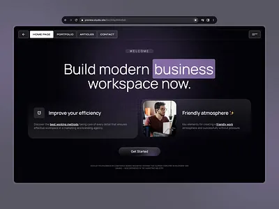 BlurAgency - Website Concept agency blog cms concept design landing page minimalist modern portfolio technology ui ux web web design webdesign website