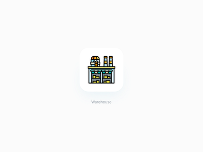 Warehouse icon vector