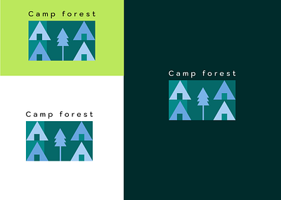 Branding of camp forest 2d art and design branding camping colorful logo design forest graphic design green illustration logo logo design motion graphics travel typography ui ux vector