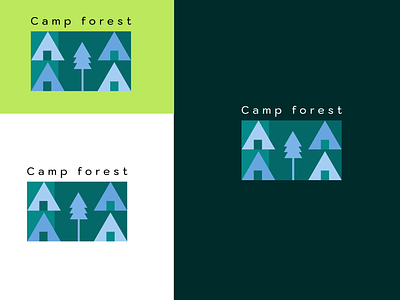 Branding of camp forest 2d art and design branding camping colorful logo design forest graphic design green illustration logo logo design motion graphics travel typography ui ux vector