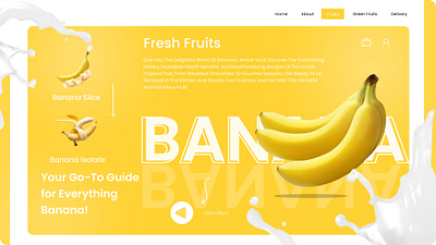 Hero Page Design with Banana Concept 🍌 app branding design illustration typography ui ux web