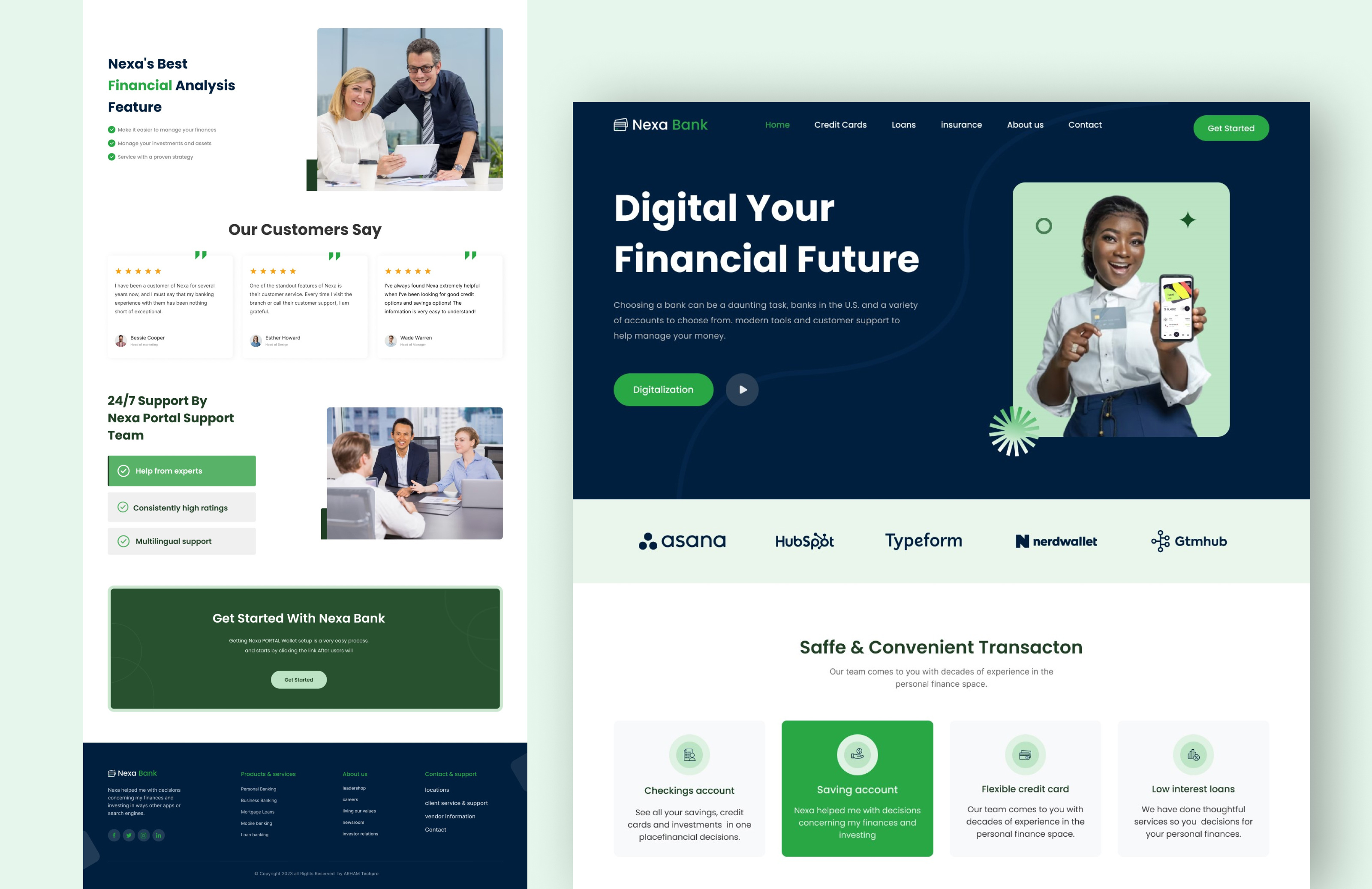Financial Banking Web design animation banking creative design credit card digital bangking financial financial banking web design financial dashboard revenue dashboard savings account transaction dashboard ui uiux design visa card